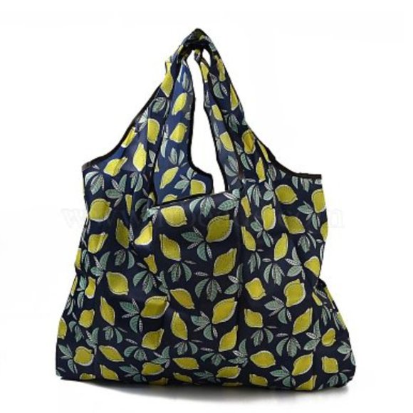 Lemon Print Shoppers Dream Re-Usable Large 40 lb Capacity Tote Bag NWT - Picture 2 of 5